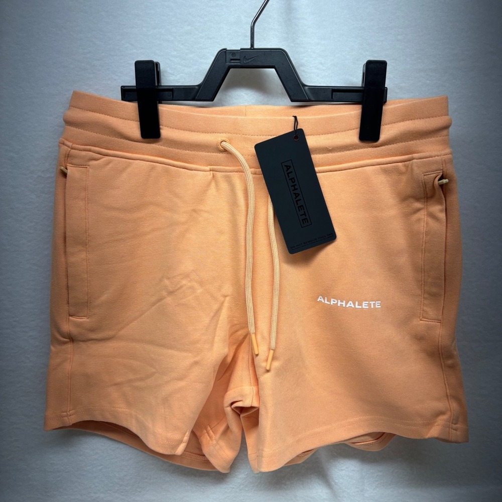 Alphalete Peach Sweat Shorts Joggers Lounge Athletic Size M NEW WITH TAGS